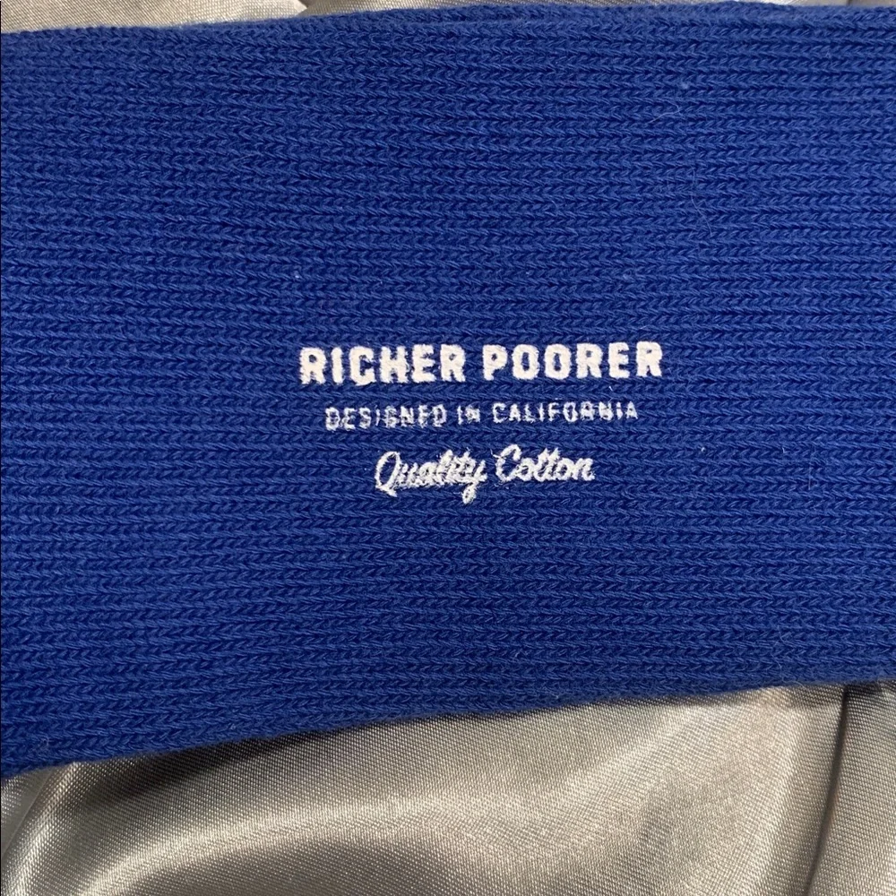 🌹Richer Poorer • New Men' Blue and Cream Double Knit Casual Socks! Cool Daddy!!